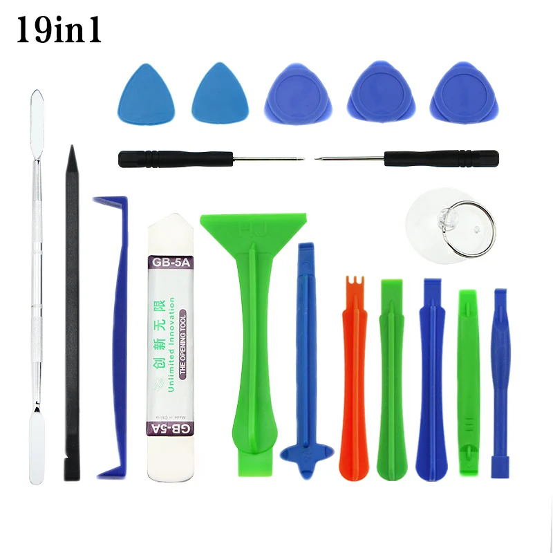 

19 in 1 Mobile Phone Repair Tools Kit Spudger Pry Opening Tool Screwdriver Set for iPhone iPad Samsung Cell Phone Hand Tools Set