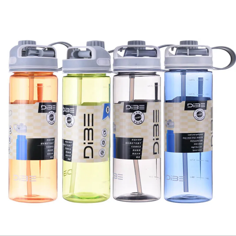 

Bike Cycling water bottle Straw Space Cup Leak-proof Sports Cup Custom with Straw Plastic Cup Adult Korean Version Kettle