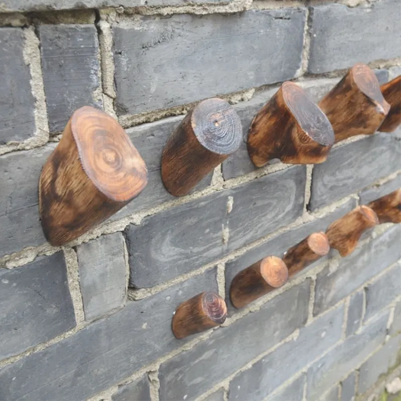 Creative wood coat hooks decorative wall hook minimalist bedroom wall