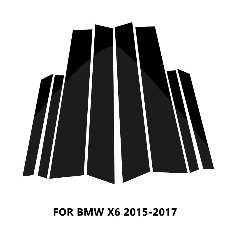 Пульт дистанционного управления для BMW 1 3 5 7 серия F30 F07 F10 X3 F25 X5 E70 F15 X6 F16 глянцевый черный окна автомобиля B-столбы Молдинги накладка - Название цвета: for X6 15-17