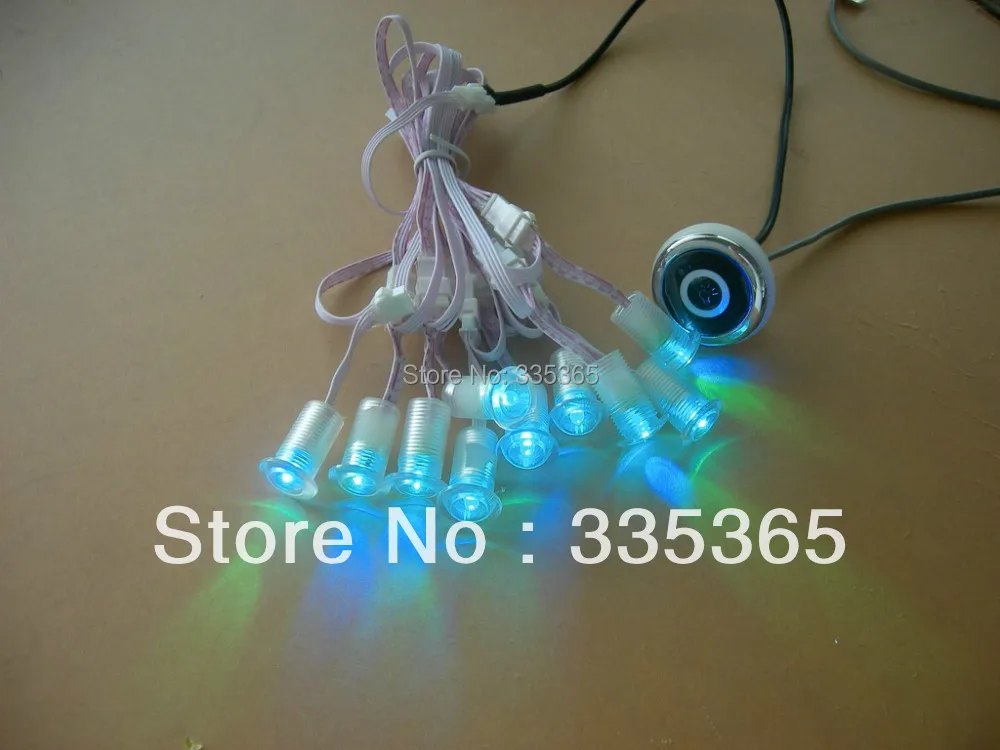 20 шт. водостойкий 0,3 Вт rgb led ванная комната свет с 1 шт. контроллер и 1 шт. adpater