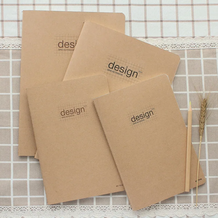 

A4 Grid Notebook 42 Pages DIY Note Book Squared Sketchbook School Office Design Supplies Free Shipping