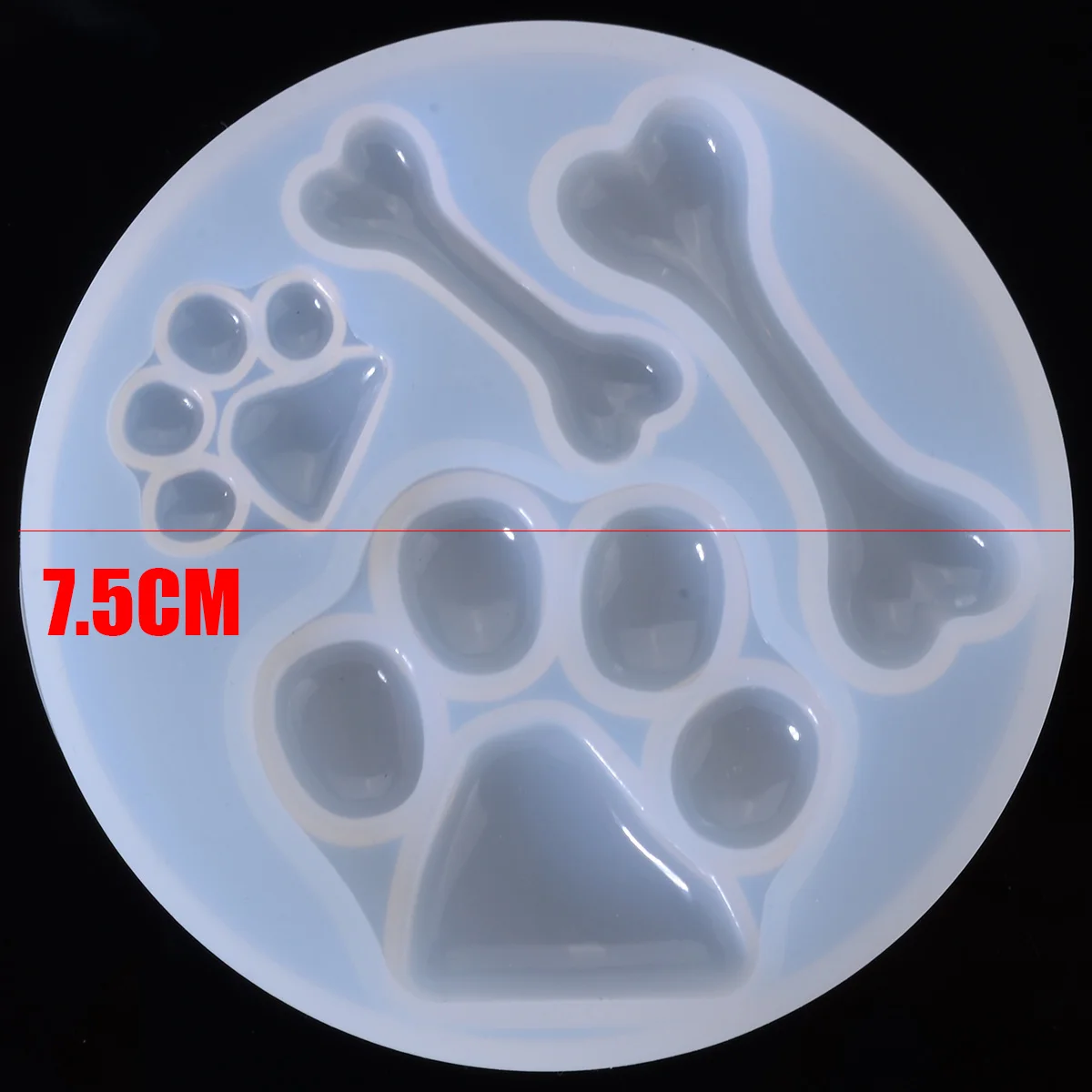 1pc 75*12mm Silicone Mold Craft Resin Paw Bones Mold DIY Lovely Jewelry Pendant Mould Home Supplies