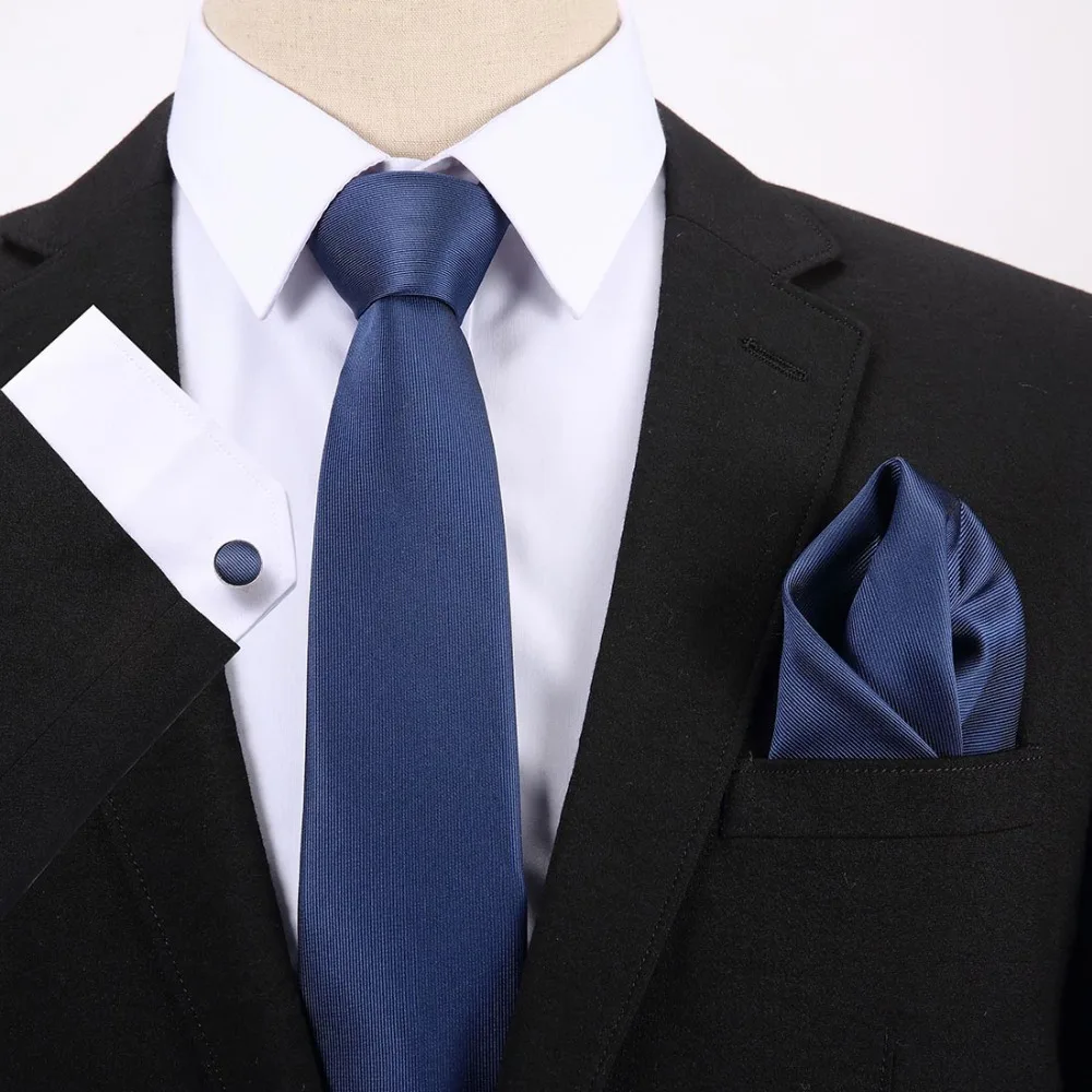 

2019 High quality neck tie set neckties cufflinks hankies new designer men's fashion silk ties pocket handkerchief