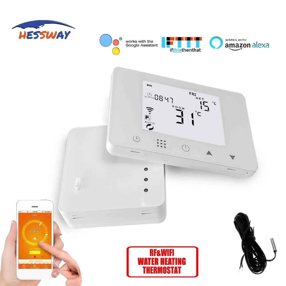 

HESSWAY TUYA voice interaction smart RF wireless thermostat chauffage wifi NC/NO for radiator valve 3A