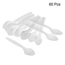 60 шт пластиковые одноразовые столовые приборы ложки для фастфуда кухни