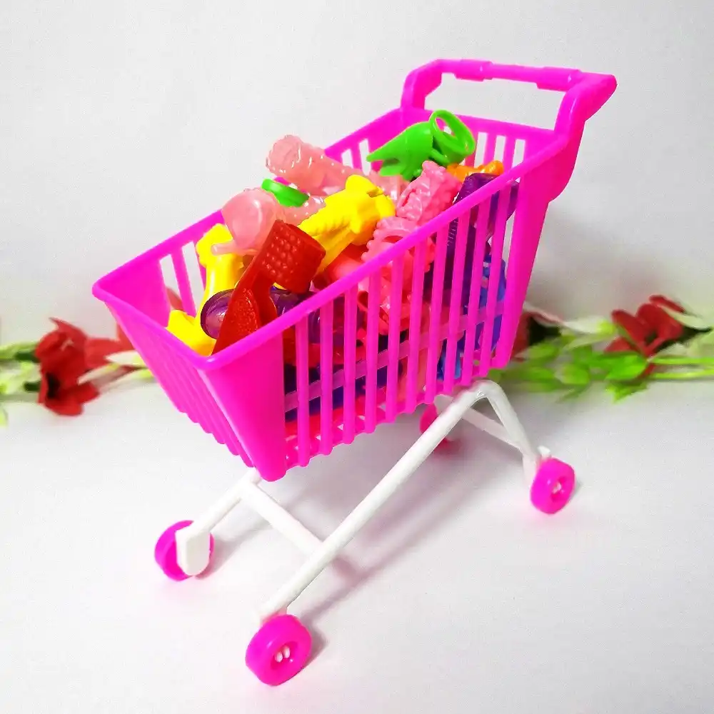 barbie doll shopping cart
