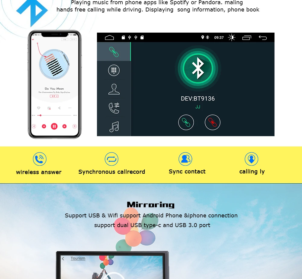 Sale Android 9.0 Car Audio Stereo Player For Land Rover/Freelander 2 2007-2012 Wifi Radio FM Quad Cores Radio HDMI Multimedia GPS 4