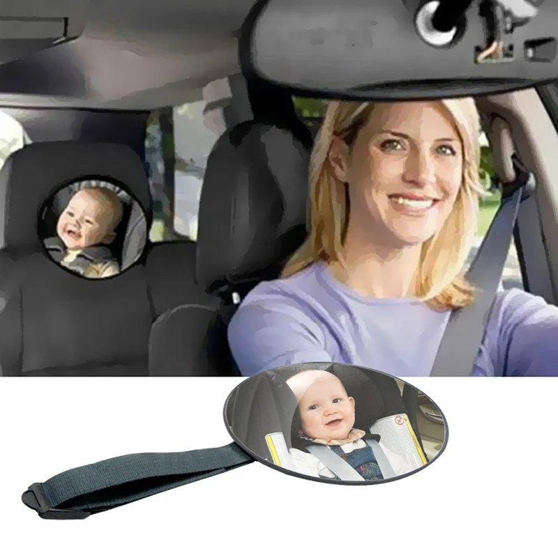 Adjustable Car Back Seat Mirror Safety Rearview Mirror Baby Care Round Interior Rear View Facing Kids Monitor Auto Accessories