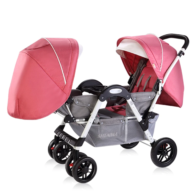costway foldable twin baby double stroller