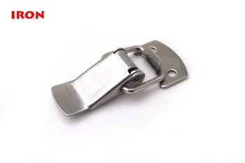 

30pcs/lot IRON NICKEL PLATED 38X14mm Spring Toggle Latch Hasp Silver Tone Spring Loaded for Cabinet Cases Box Chests lock CK504