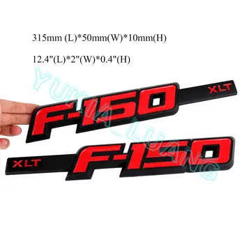 

L&R F-150 XLT Car Front Side Fender Emblem Red Black ABS Badge Nameplate OEM