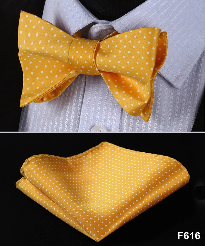 Проверьте 100% шелк жаккард Тканые Для мужчин Бабочка Самостоятельная галстук-бабочка бабочкой Карманный квадратный платок носовой платок