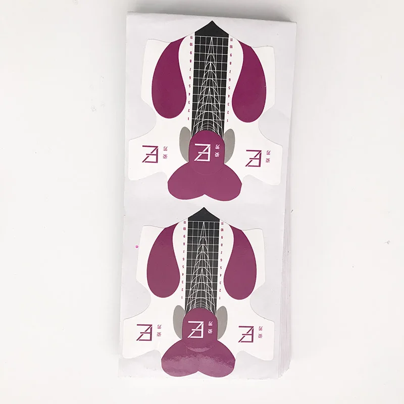 YZX фиолетовый гвозди направляющая наклейка лента дизайн ногтей расширитель пластины формы направляющая наклейка s самоклеящийся акриловый УФ гель Советы стилет