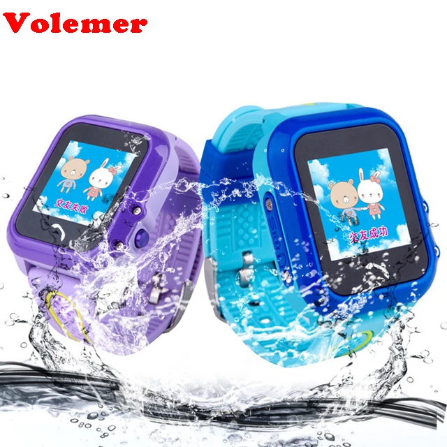 Volemer DF27 Kids GPS Smart Watch Swim Waterproof SOS Call Location Device Tracker Baby Safe Anti-Lost Smartwatch pk DF25 Q50 |