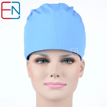 

Hennar Medical Surgical Caps Top Quality Brand Pet Doctor Dentist Scrub Caps Pure Color Surgical Hat Adjustable Nurse Scrub Caps