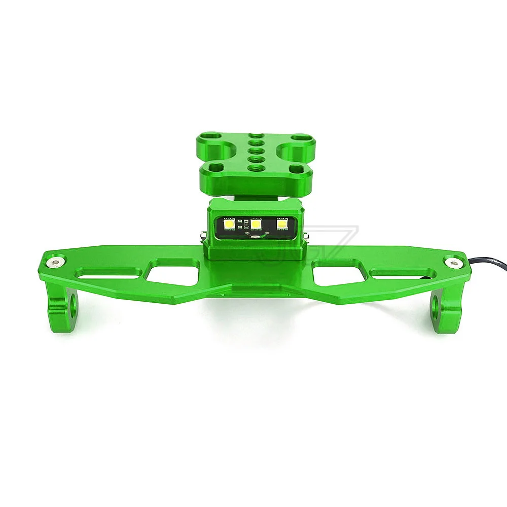 Для Kawasaki Z125 Кронштейн номерного знака мотоцикла CNC алюминиевая рамка с LED белым