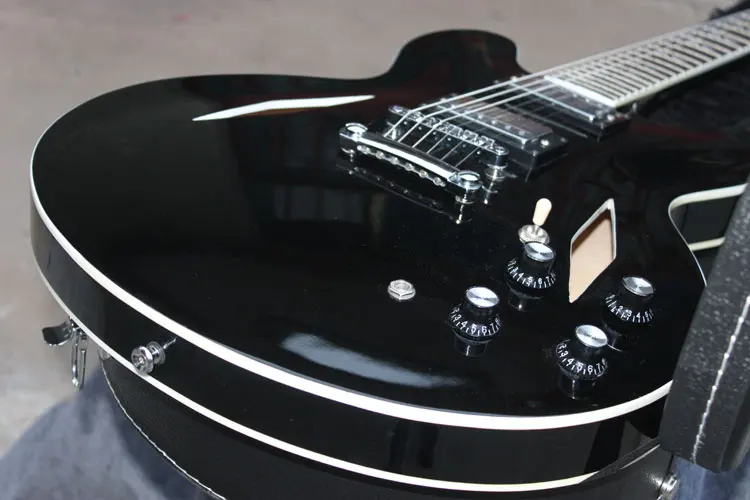 

Best Price New Arrival Custom DG335 Dave Grohl signature black Semi Hollow Jazz Electric Guitar In Stock Free Shipping