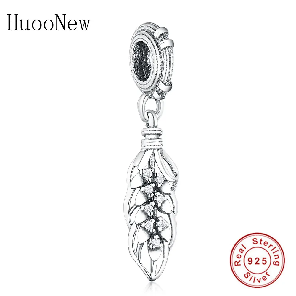 Подходит Pandora браслет или ожерелье с шармами Висячие прозрачные CZ простое кольцо Круглый Шарм браслет стерлингового серебра 925 ювелирные изделия Pulsera - Цвет: HU0303