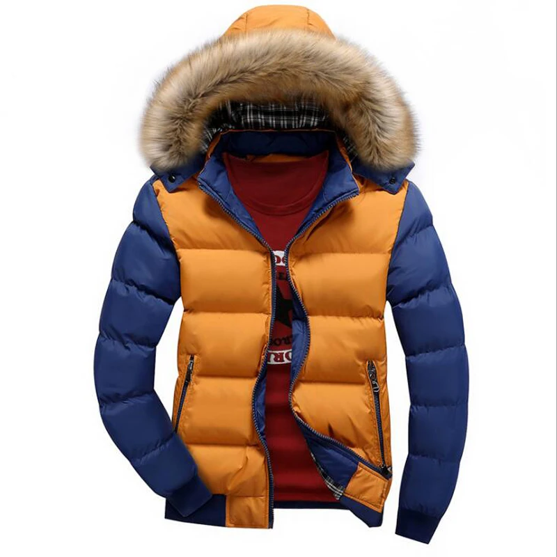 Мужские зимние теплые куртки-парки, мужские Модные повседневные Прямые многоцветные ветрозащитные утепленные куртки, хлопковые пальто с