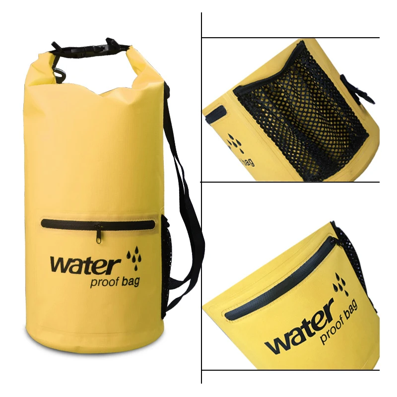 Beste PVC 5L 10L 20L Outdoor Waterdichte Tas Dry Bag Zwemmen Bag Sack Opslag voor Reizen Rafting Varen Kajakken Kano euml;n