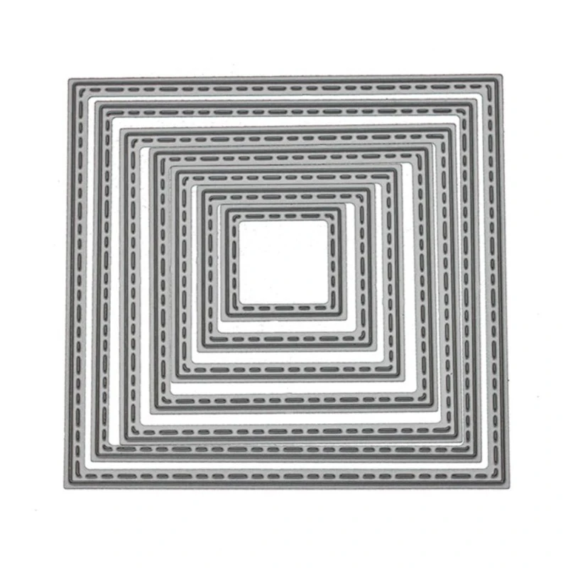 

7PCS/Set Metal Square Cutting Dies Cutting Dies Stencil Frame DIY Scrapbooking Die Cut For Album Decor Embossing New 2018 Die