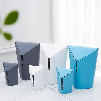 

Desktop Mini Waste Bins Creative Quality Plastic Trash Can Multi-function Waste Bins Home Office Kitchen Bathroom Corner Dustbin