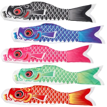 

55cm Koi Nobori Carp Wind Socks Koinobori Colorful Fish Flag Hanging Wall Decor