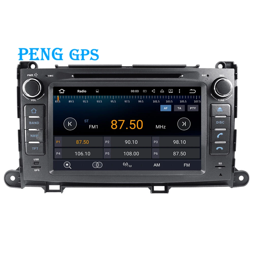 Автомобильный dvd-плеер gps навигация для Toyota Sienna 2010- автомобильный аудио стерео Мультимедиа gps головное устройство HD сенсорный экран Радио Лента