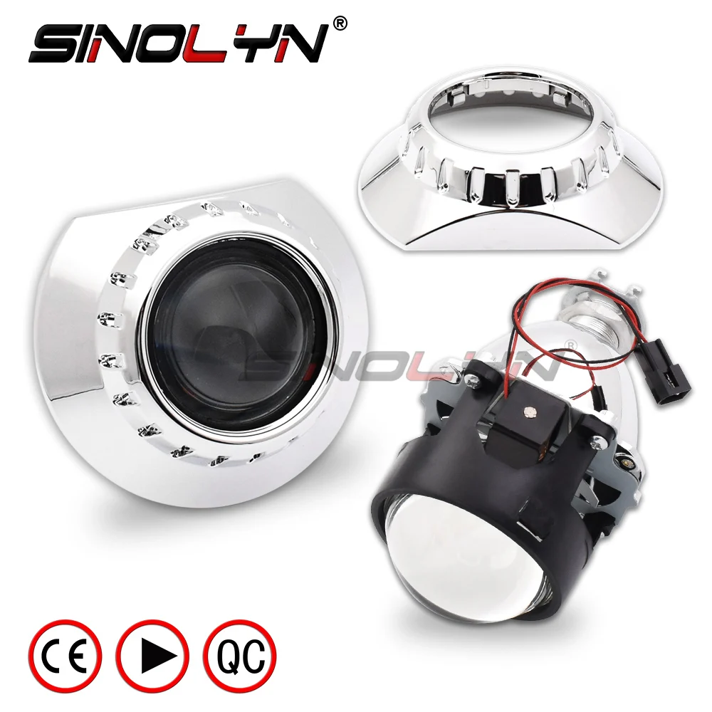 HID Bi-xenon Headlight Projector Lens W/ E46-R Extended Shrouds For BMW M3 E90/E91/E92/E93 ZKW E46 Compact Retrofit Lenses 2.5'' HID Bi-xenon Headlight Projector Lens W/ E46-R Extended Shrouds For BMW M3 E90/E91/E92/E93 ZKW E46 Compact Retrofit Lenses 2.5''