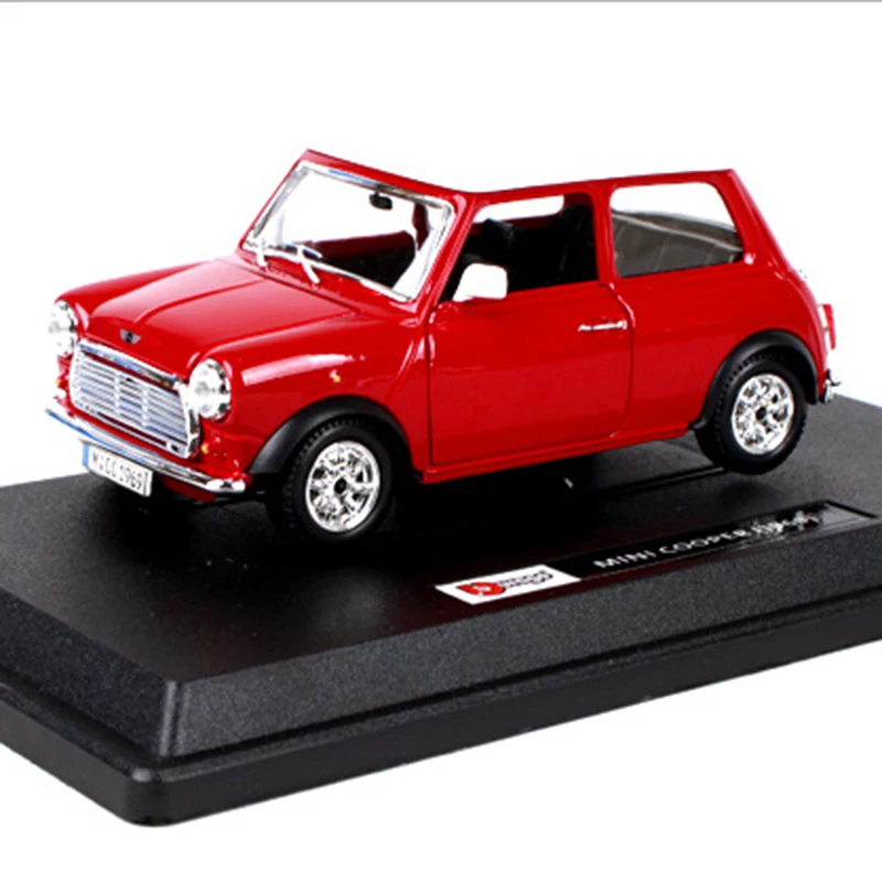 Коллекционная Коллекция 1:24 Литой автомобиль 1969 MINI COOPER классические модели автомобилей Спортивные Машинки Игрушки красный/зеленый цвет