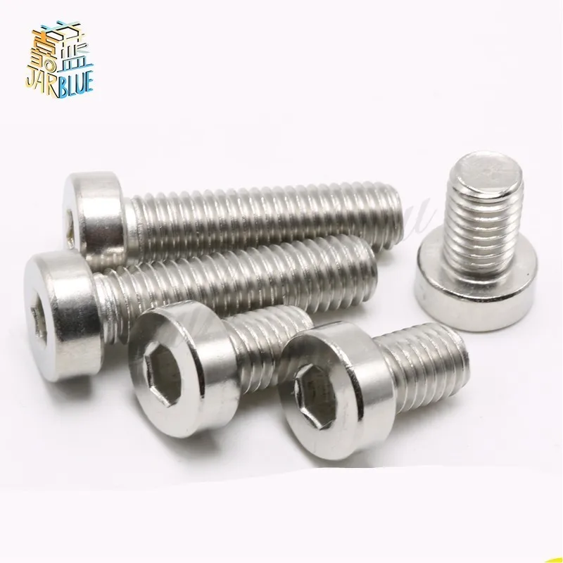 

15pcs Stainless Steel 304 Head Within Hexagonal Low Head Bolts M3*6/8/10/12/14/16/20 DIN7984