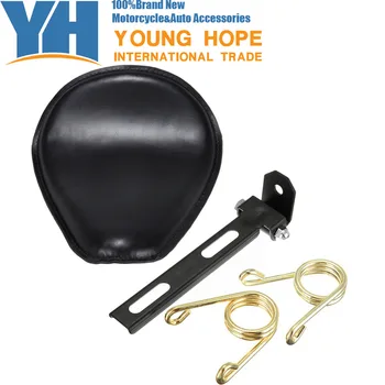

11.8" Softail Solo Seat w/2.8" Gold Springs Bracket fit for Harley Sportster Bobber