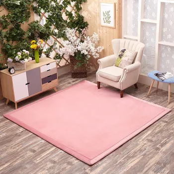 

Large Size Coral Fleece Tatami Mats Bedroom Soft Bedside Footcloth Anti-slip Living Room Sofa Tea Table Mat Yoga Tapete