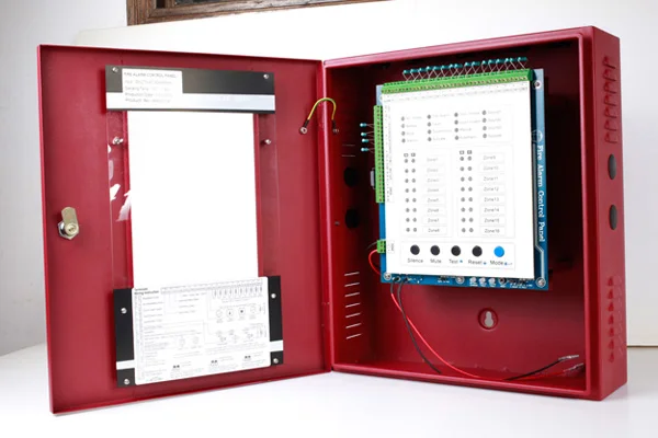 Пожарная сигнализация, 4 зоны, панель охранной сигнализации, стандартная панель управления пожарной сигнализацией для дома, школы, магазина, здания