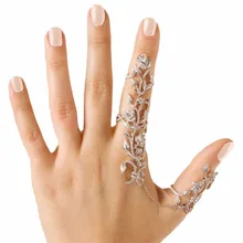 1pc nova moda prata banhado a ouro vários dedos pilha junta banda cristal anel de flor moda feminina jóias presente