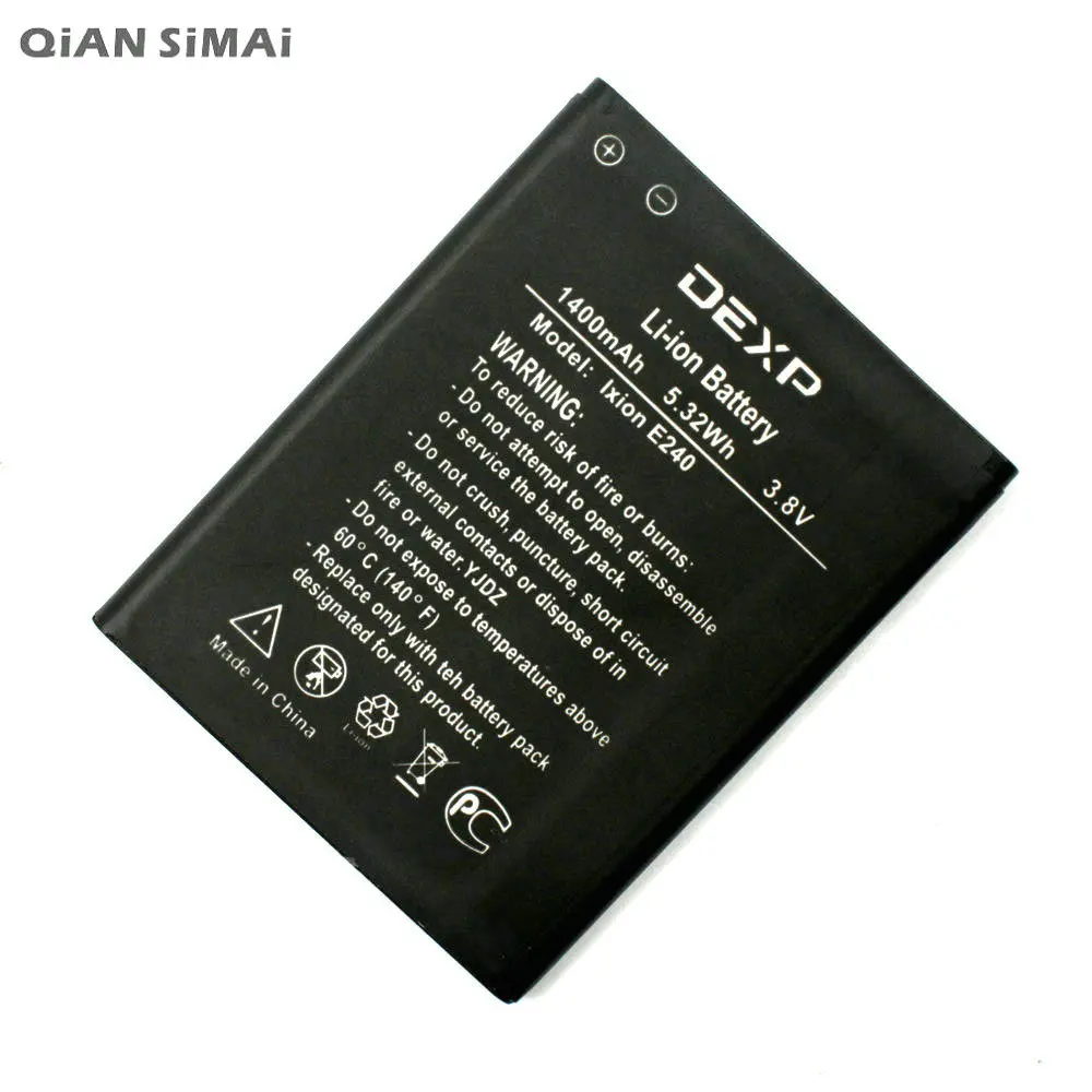 QiAN SiMAi 1 шт. 100% высококачественный аккумулятор 1400 мАч для телефона DEXP Ixion E240|battery