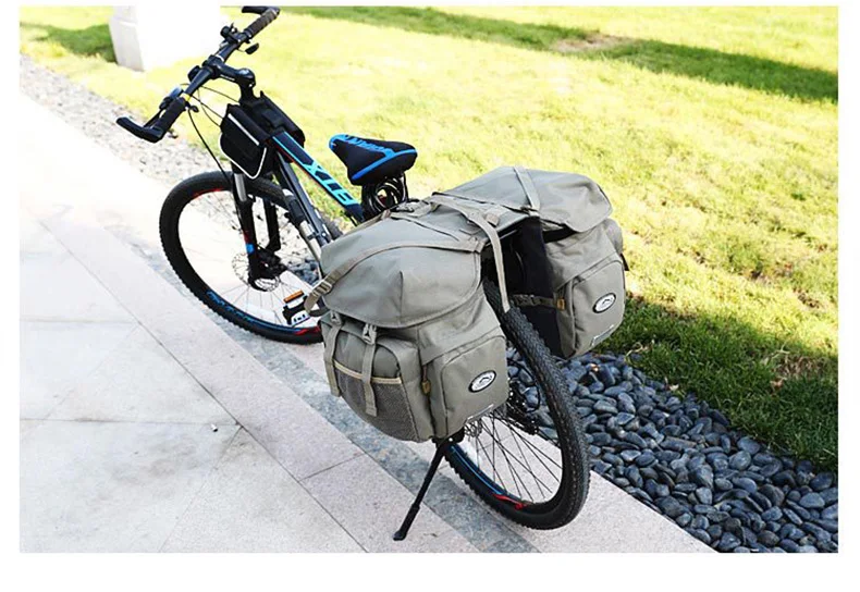 Excellent Bicycle Bag Mountain Road Saddle Cycling Bags MTB Rear Double Side Rack Tail Seat Pannier Pack Bike Accessories Rain Cover XA37D 13