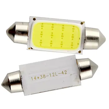 

kebedemm 10pcs LED COB 31mm 36mm 39mm 41mm Car Auto Dome Interior LED Lights Lamp Map Roof Reading Bulb DC12V
