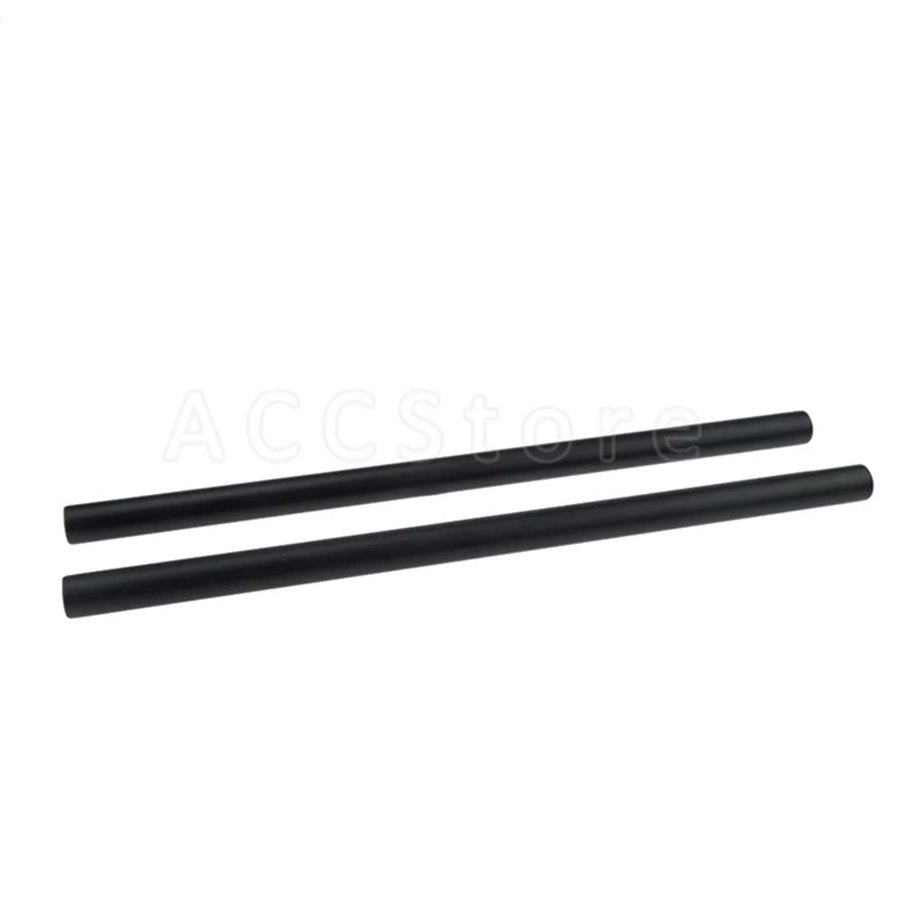 Best 2PCS Aluminum Alloy M12 15mm Rods 30cm 11.8inch Long for DSLR Camera Rig 15mm Black Rods System Camera Rail Rods 204