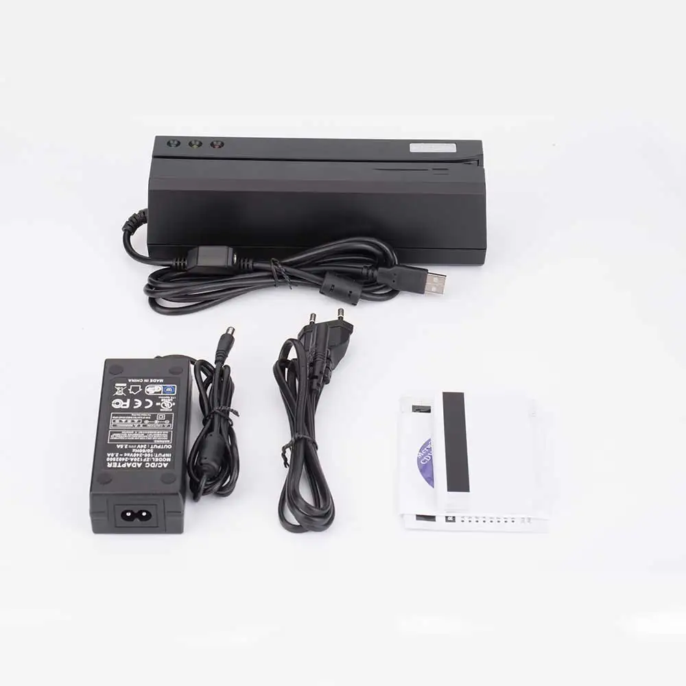 Lector de tarjeta magnética MSRE206 banda magnética escritor Encoder Swipe USB interfaz negro VS 206 605 606 Buque de Reino Unido ee.uu. CN stock - 6