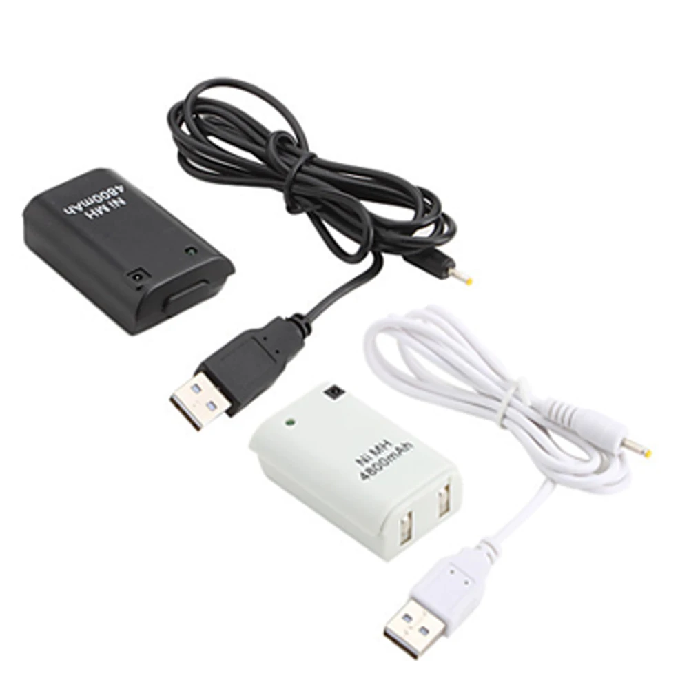 100sets 4800mAh Battery Pack with Charger Cable for Xbox 360 Wireless