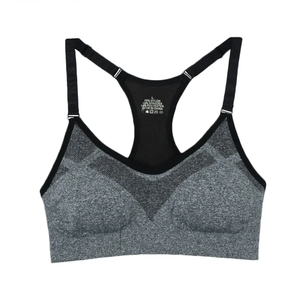 

Women Jogging Fitness Workout Tank Top Racerback Running Padded Sports Bras