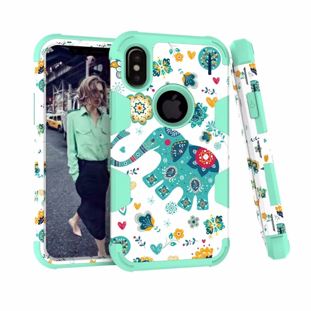 For iPhone X Case 3 in 1 Layer Hybrid Shockproof Full Body