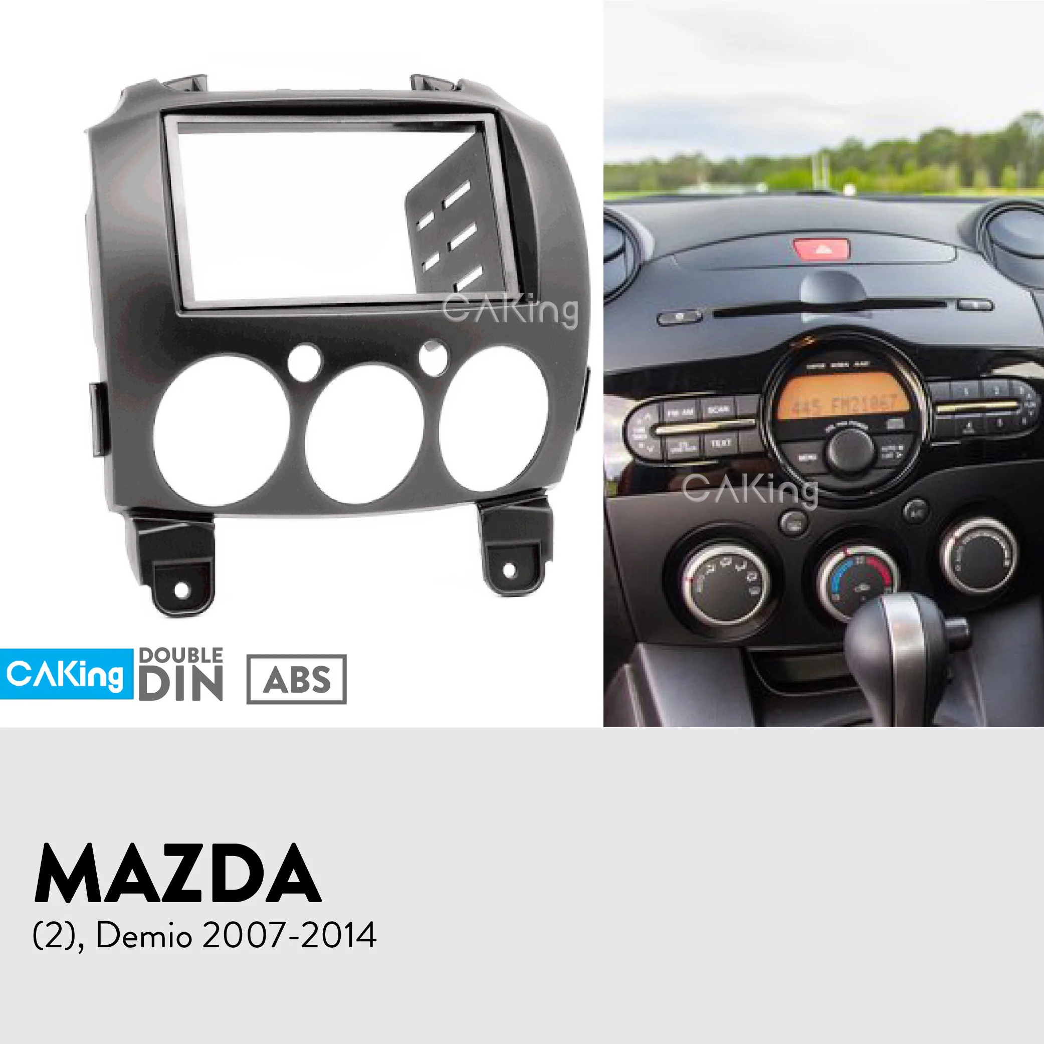 Двойной Din автомобиля фасции Радио панель для Mazda(2); Demio 2007- Dash монтажный комплект установка консоли переходная Лицевая панель ободок адаптер