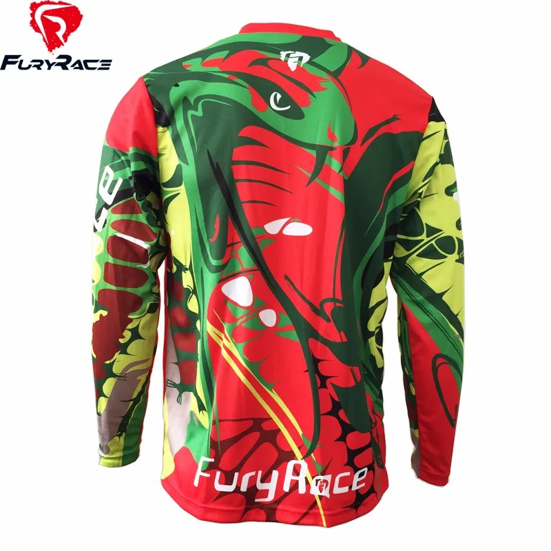 Fury Racing MTB горные майки men100% полиэстер футболка для мотокросса велосипед Джерси для велоспорта Roupa одежда