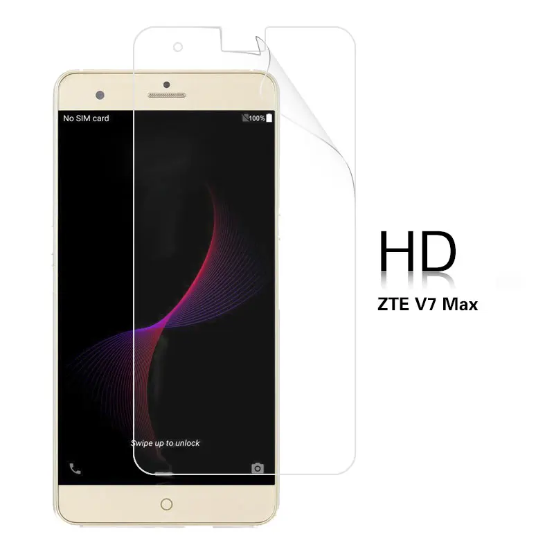 

HD Clear Glossy Film For ZTE Blade V7 Max 5.5 In V0710 Anti-Glare LCD Screen Film Cover With Cleaning Tools