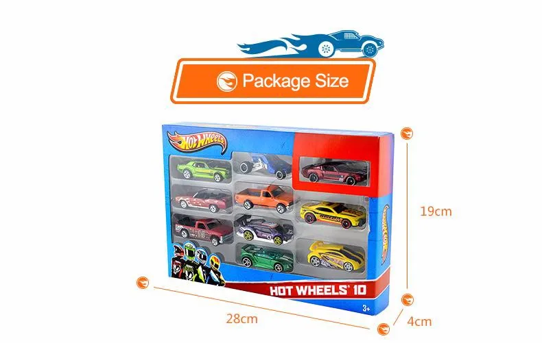 Hot Wheels track ESS BSC 10-Car Pack 1: 64 мини-модель автомобиля детские игрушки для детей Diecast Brinquedos Hotwheels подарок на день рождения 54886