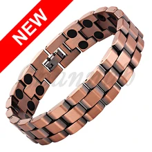 Channah Hombres 2017 Cobre Antiguo 36 unids Imanes Magnéticos Bio Pulsera Clásico Brazalete Macho Muchacho Regalo de la Joyería Del Encanto Del Envío libre