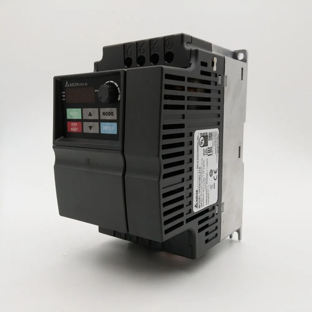 Инвертор Delta VFD 1 5 кВт Частотный Привод VFD015EL21A однофазный 220 В 2HP 0 ~ 600 Гц для